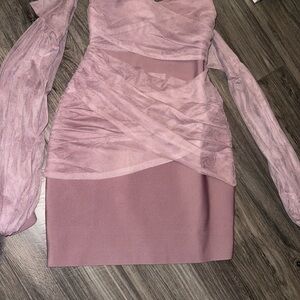 Elegant Pink Women's Dress